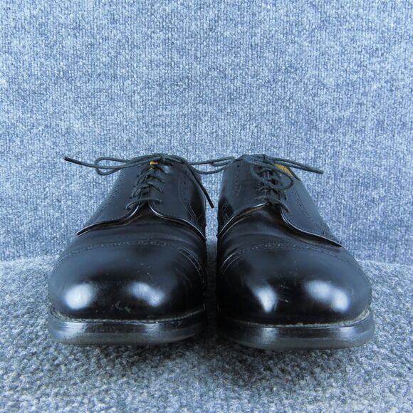 Allen Edmonds Brogue Toe Cap Men Derby Oxfords Size 10.5 Narrow Black Leather - Picture 2 of 10